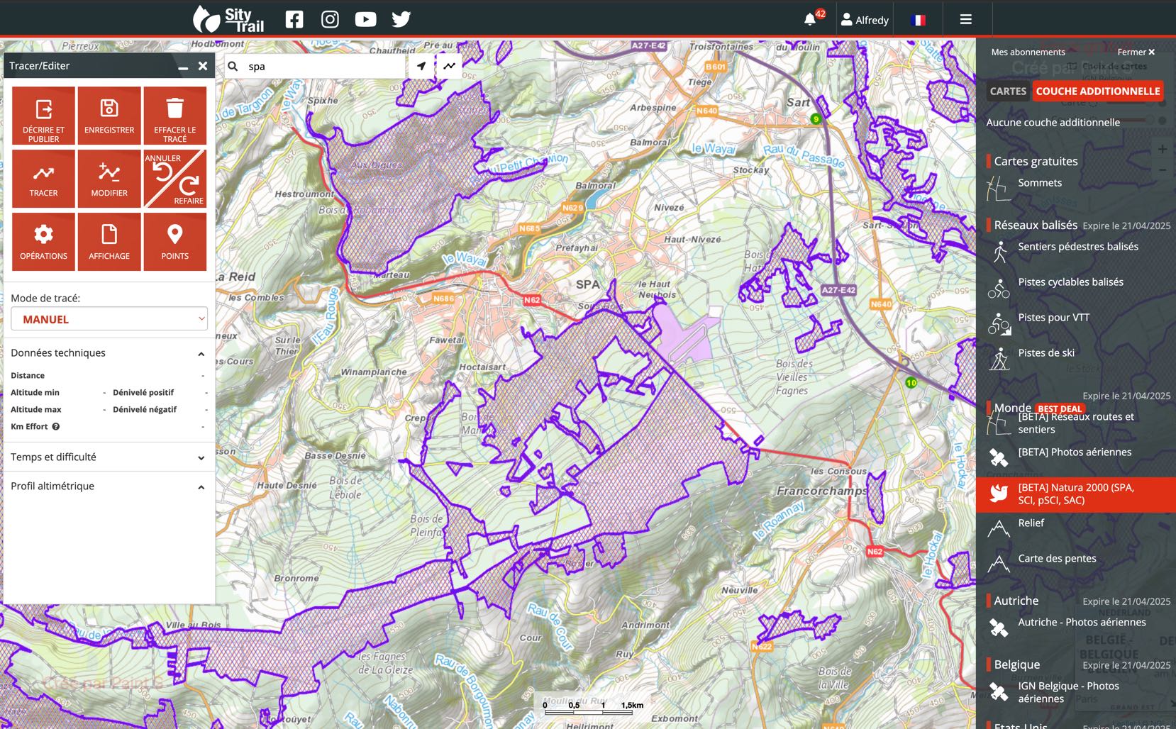 SityTrail Marche Nordique